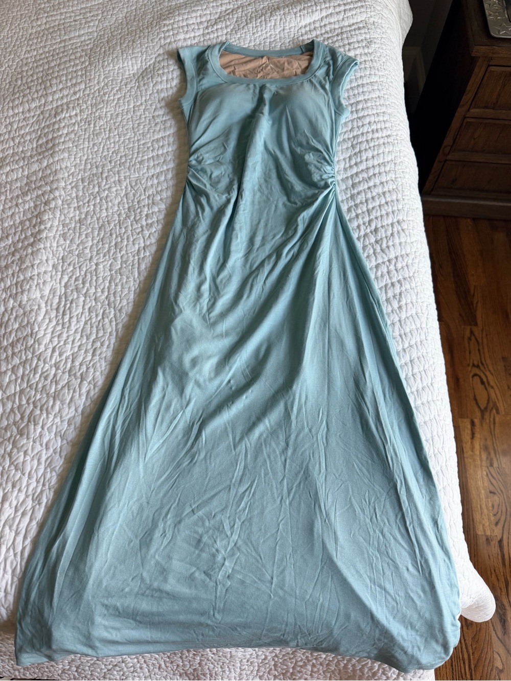 OGL Sea Corn Blue Sleeveless Midi Dress - Picture 2 of 6